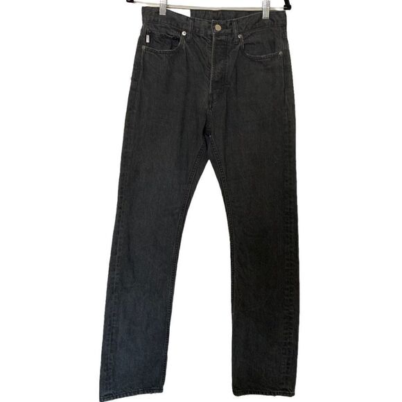 Ambush Denim NWT High Rise Button Fly Relax Fit Pan Black Jeans 28 - Picture 2 of 8